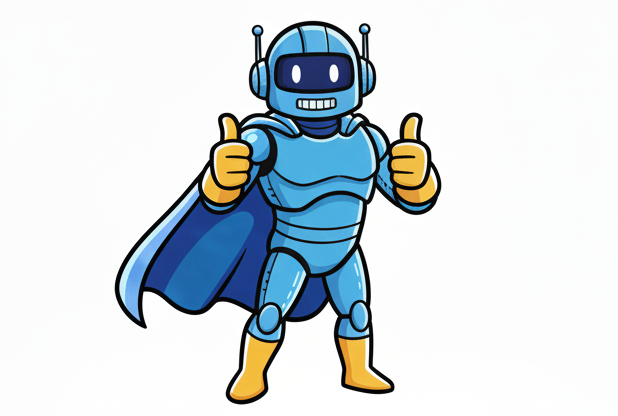 AI robot giving thumbs up